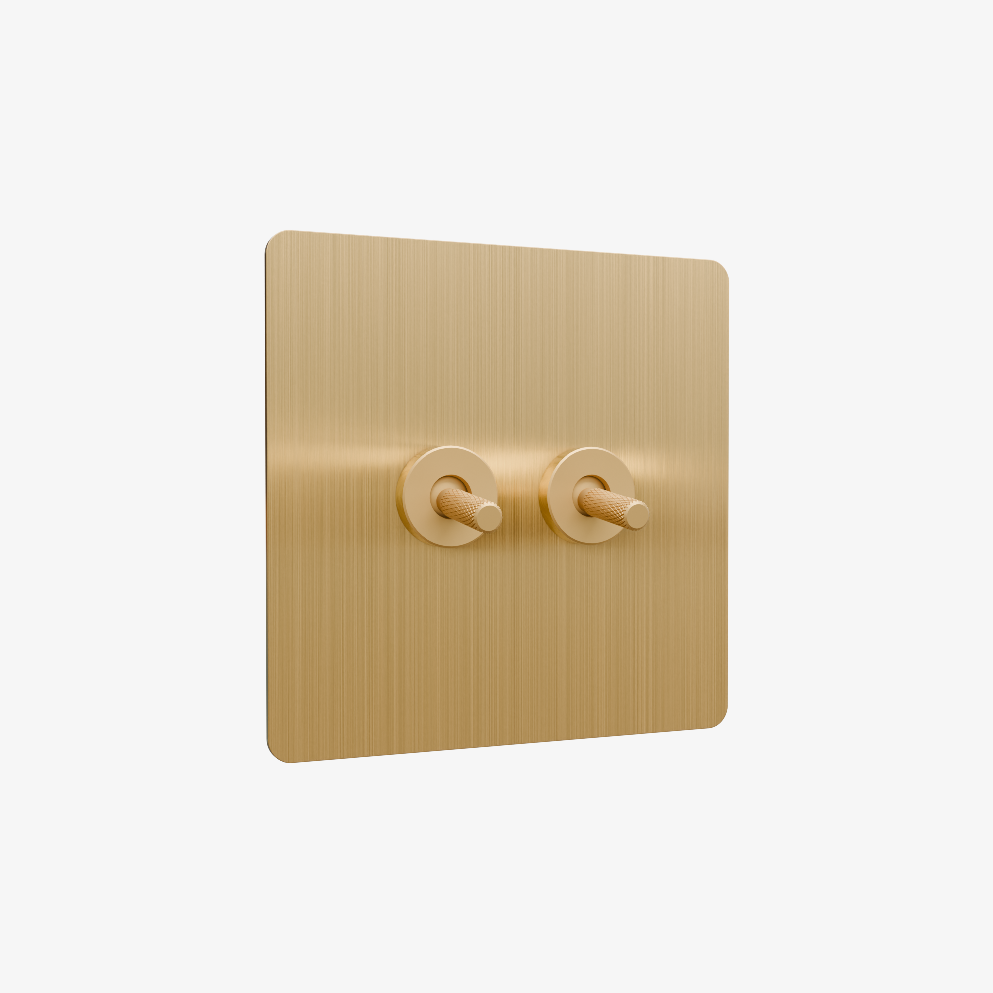 Zigbee Smart Toggle Light Switch – Brushed Brass 1–4 Gang
