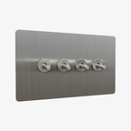 Zigbee Smart Toggle Light Switch-Stainless Steel 1-4 Gang