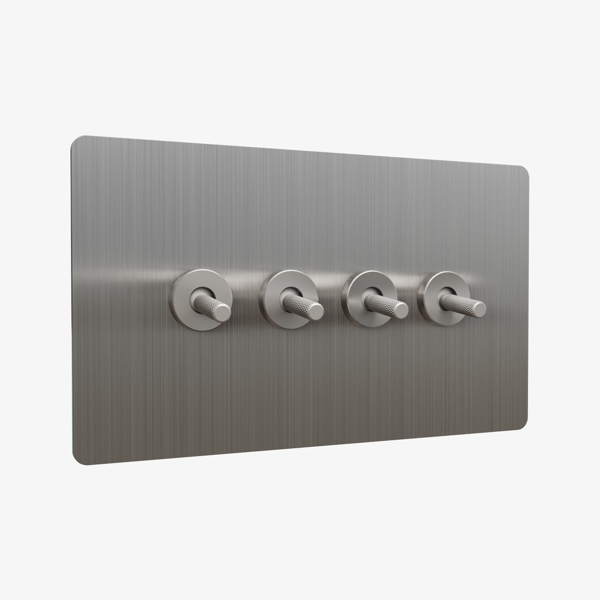 Zigbee Smart Toggle Light Switch-Stainless Steel 1-4 Gang