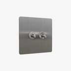 Zigbee Smart Toggle Light Switch-Stainless Steel 1-4 Gang