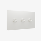 Toggle Light Switch-Matt White 1-4 Gang