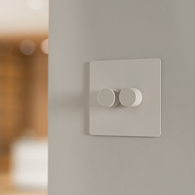 0-10V dimmer - White steel 1/2/3/4 Gang