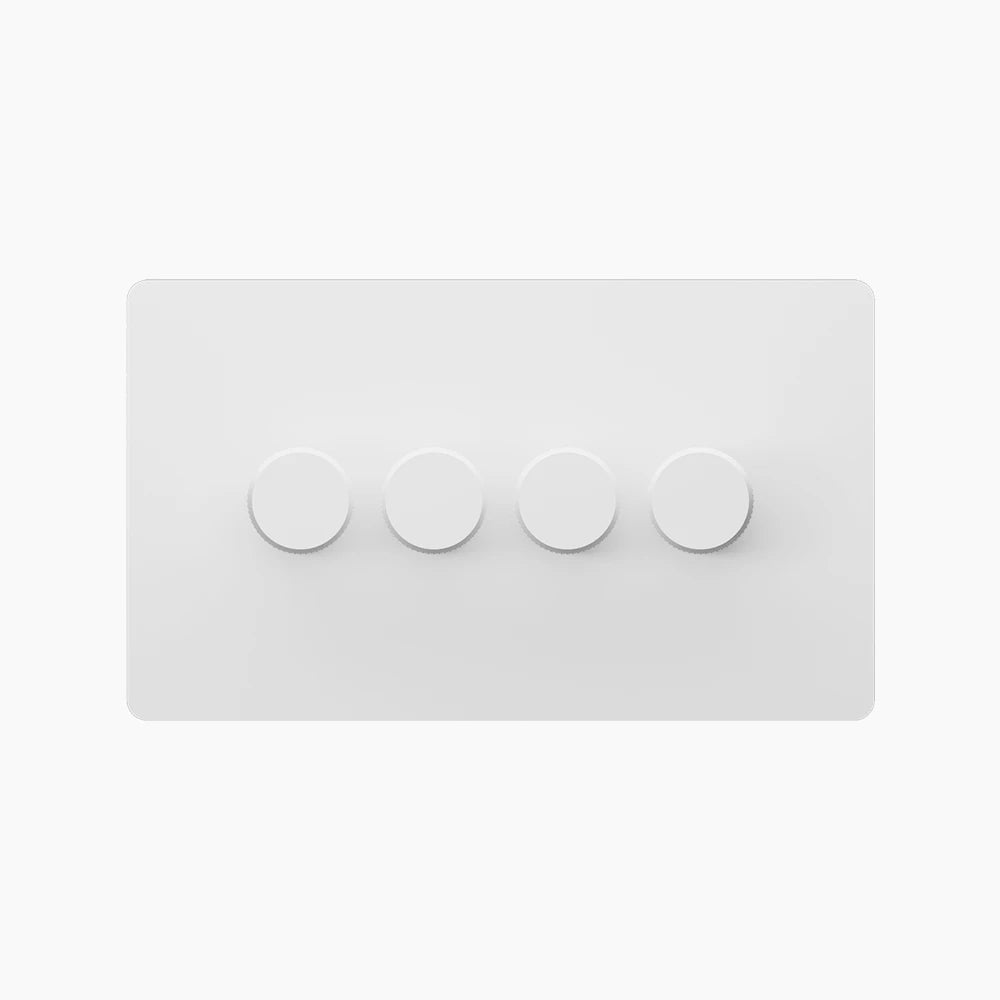 Zigbee Smart Dimmer Switch - Matt White 1-4 Gang