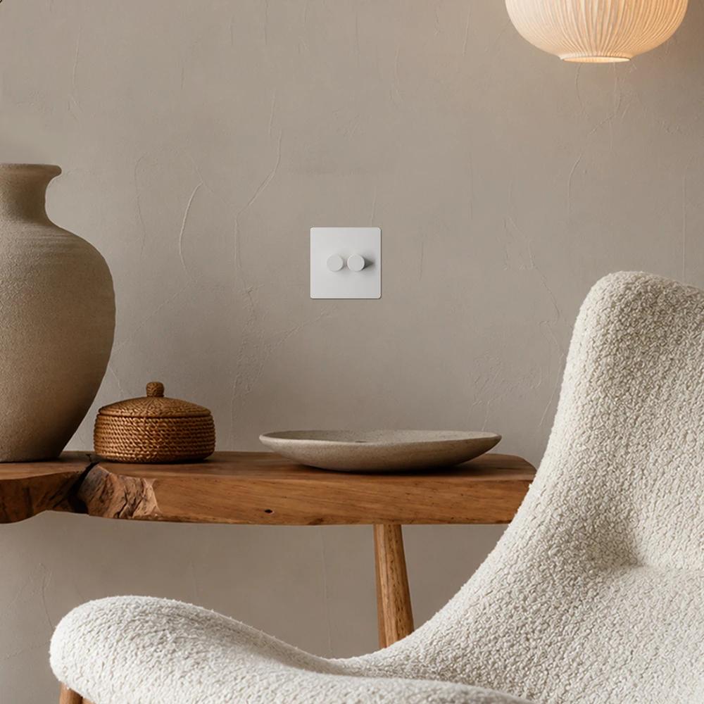 Zigbee Smart Dimmer Switch - Matt White 1-4 Gang