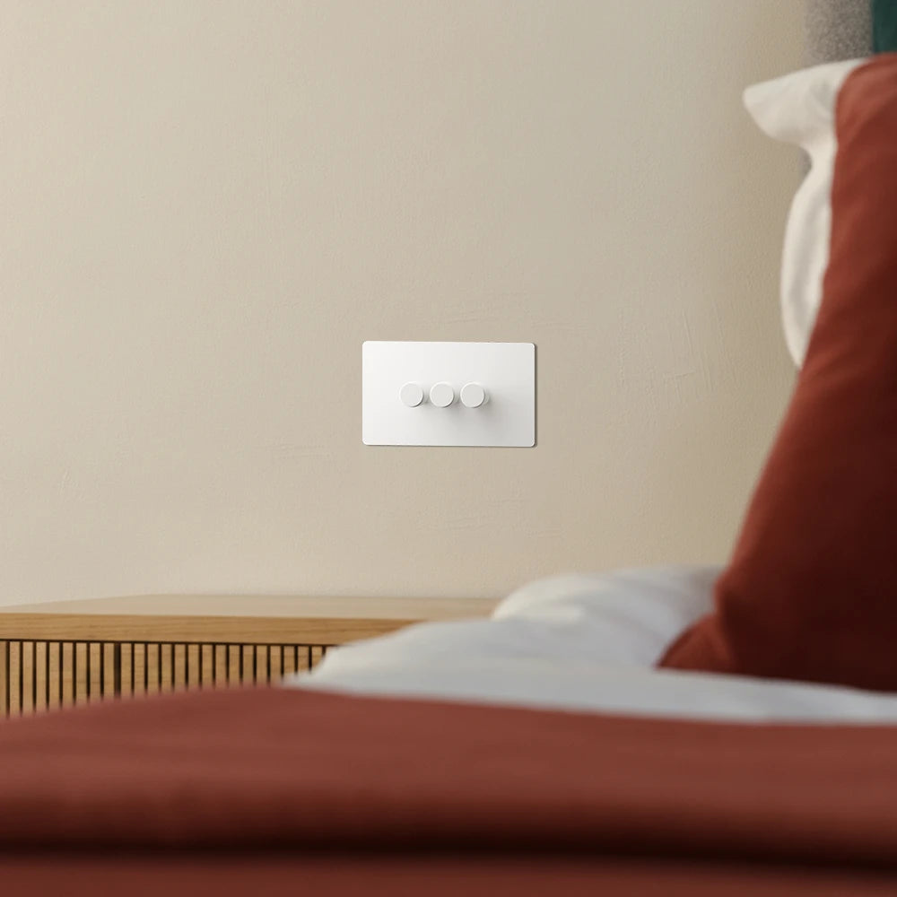 Zigbee Smart Dimmer Switch - Matt White 1-4 Gang