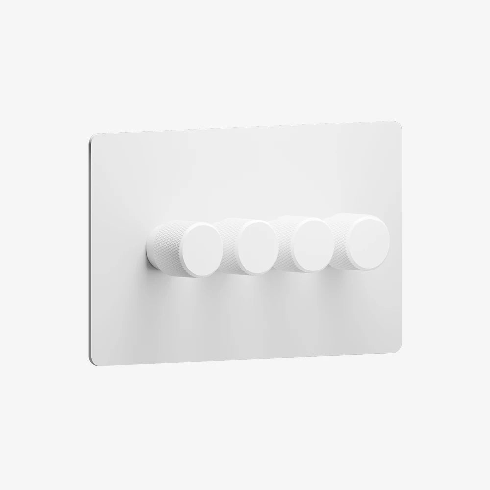 Matt White Light Switch (1–4 Gang)