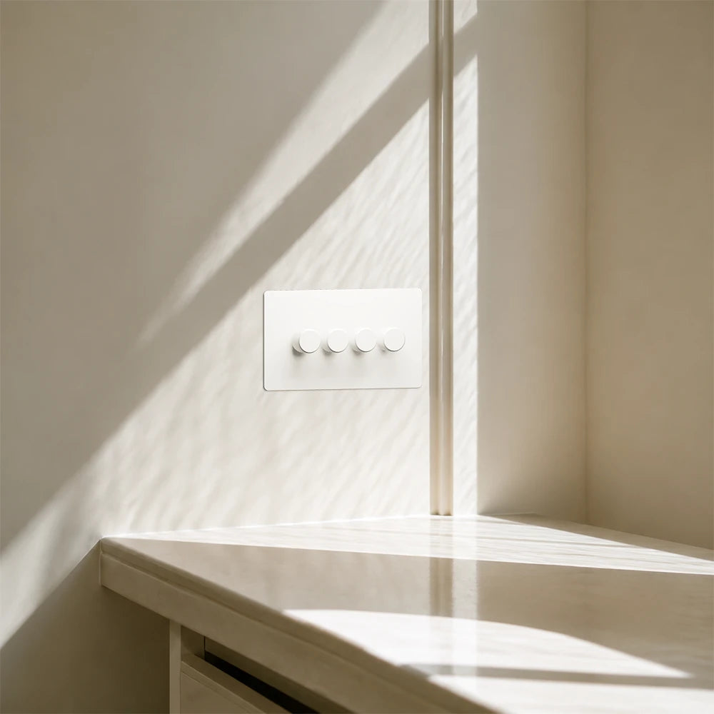 Zigbee Smart Dimmer Switch - Matt White 1-4 Gang