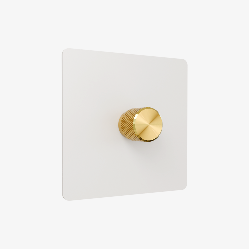 Dimmer Switch – Matt White (1–4 Gang)