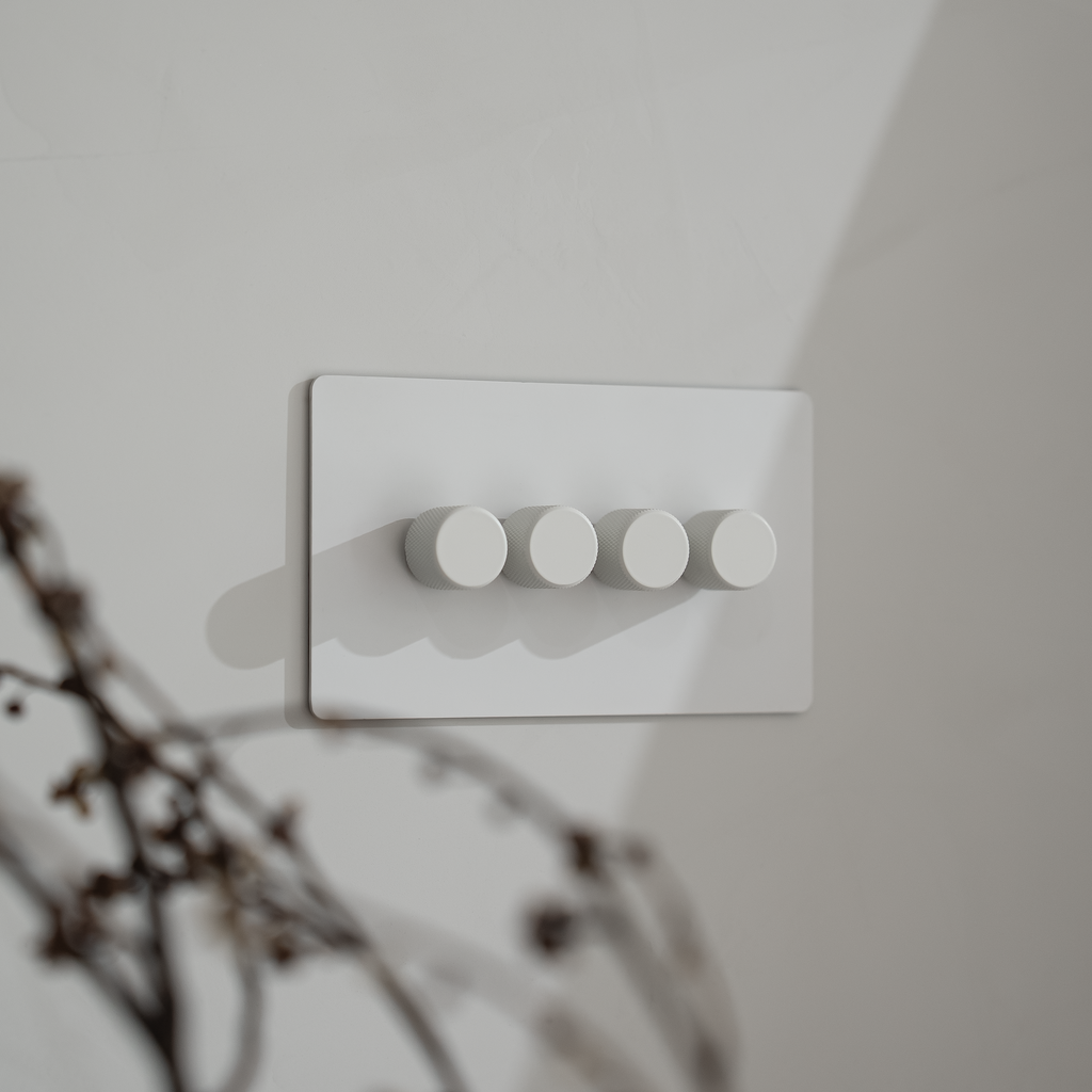2 way 4 gang white dummy dimmer switch for led