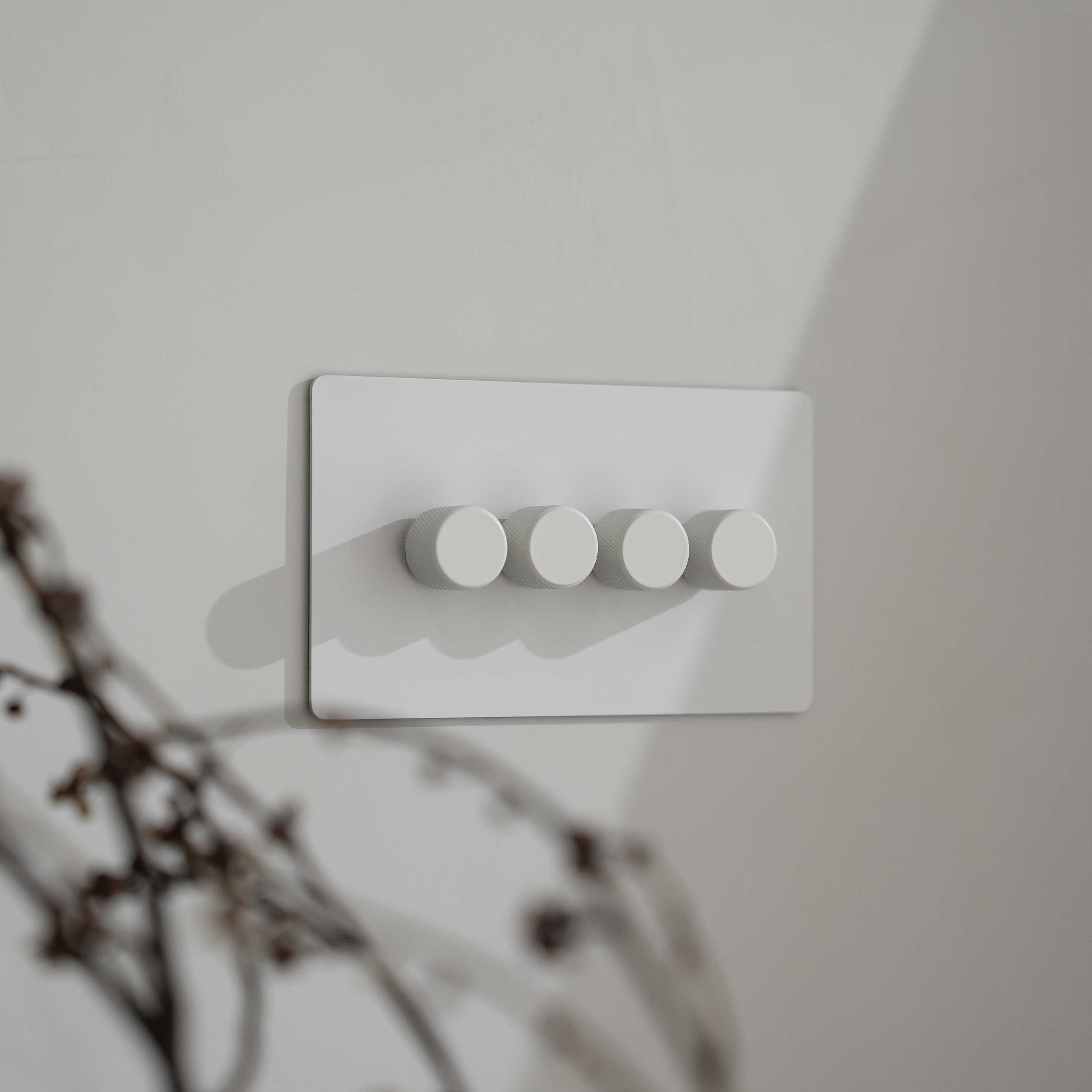 intermediate 4 gang white dummy dimmer switch for led